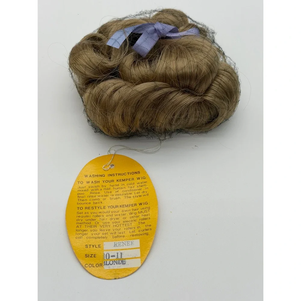 Kemper Originals Renee Doll Wig Blonde Size 10-11 Modacrylic Vintage Korea Boxed
